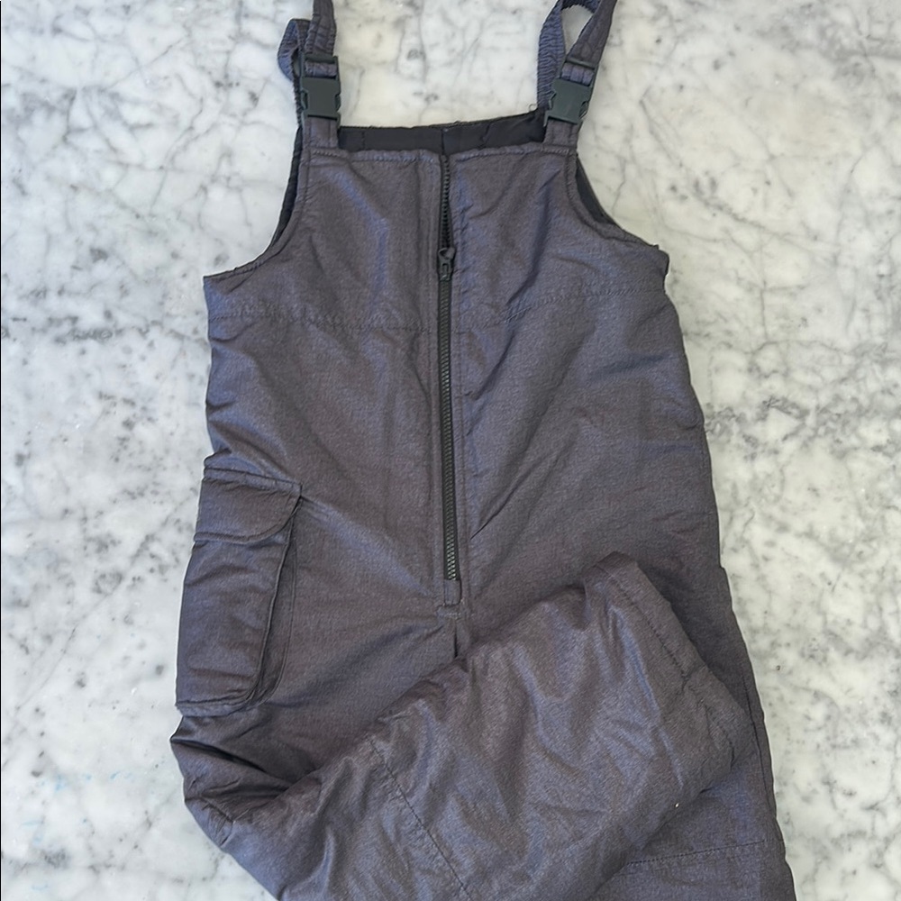 Kids Gray Snow Overalls
